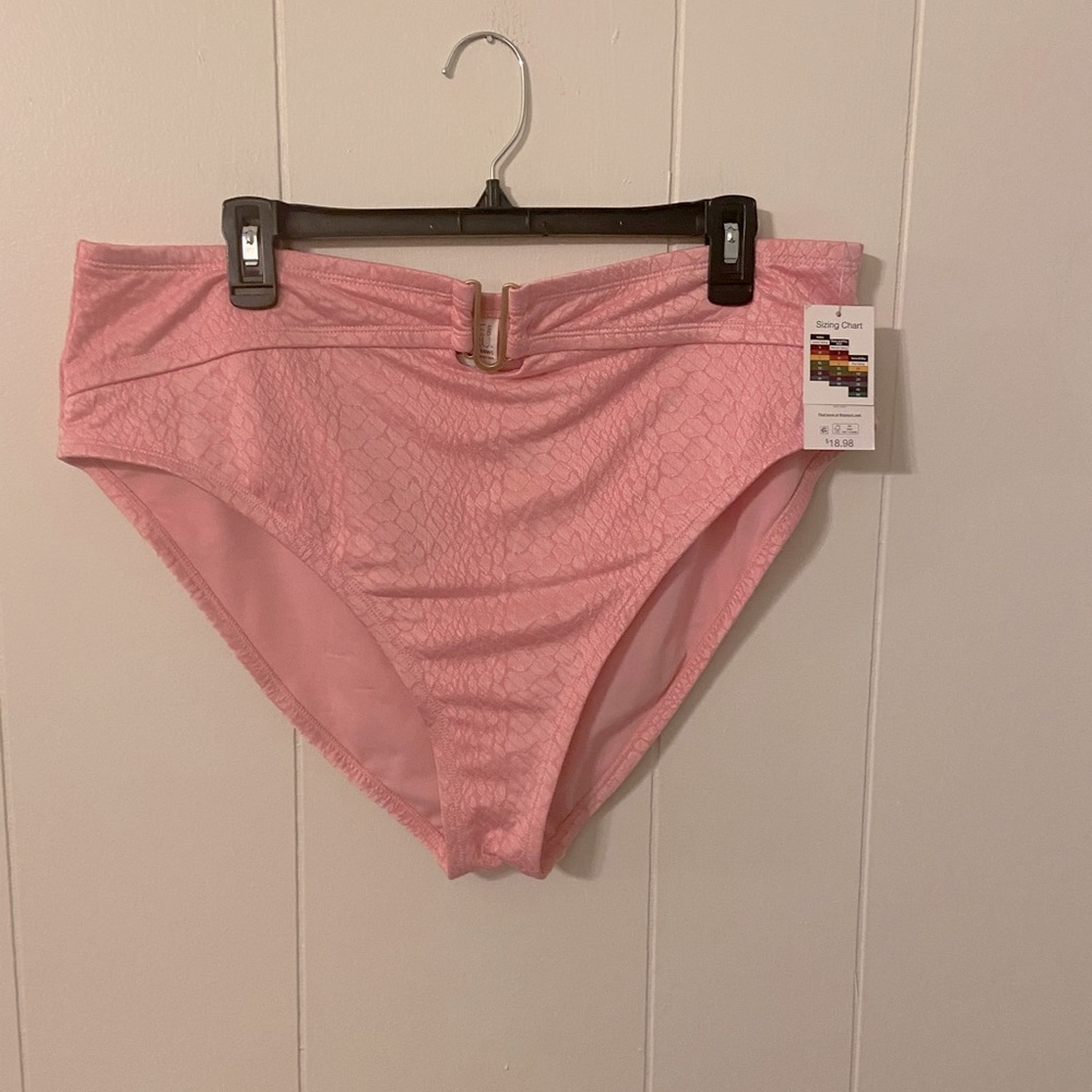 NWT Time and Tru barbie pink woman’s 1x ( 16w-18w)  bikini bottoms